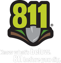 811 logo vertical white text 1